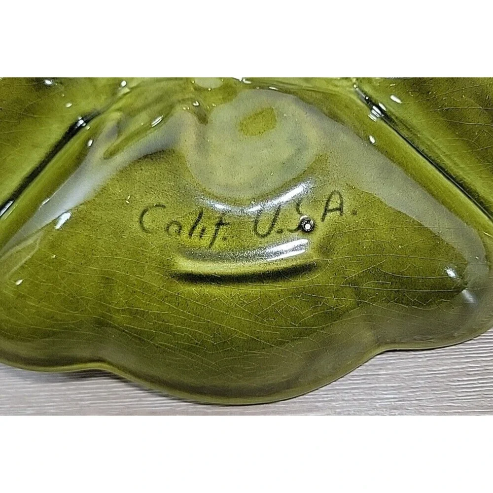 Los Angeles Pottery Tray Mid-Century Divided Tray Pottery‎ Vegetable Dish VTG